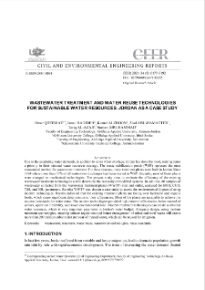 Wastewater Treatment and Water Reuse Technologies for Sustainable Water Resources: Jordan as a Case Study
