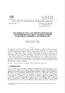 The Degree of Capillary Absorption Reduction as a Parameter to Classify the Effectiveness of Secondary Horizontal Waterproofing