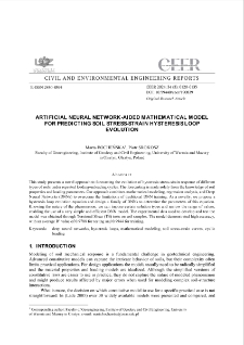 Artificial Neural Network-aided Mathematical Model for Predicting Soil Stress-strain Hysteresis Loop Evolution