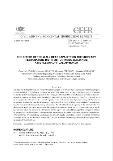 The Effect of the Wall Heat Capacity on the Unsteady Temperature Distribution Inside Buildings: a Simple Analytical Approach