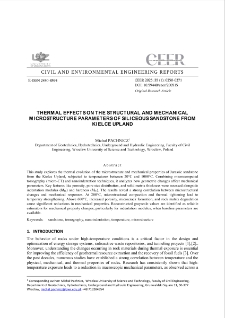 Thermal Effects on the Structural and Mechanical Microstructure Parameters of Siliceous Sandstone from Kielce Upland