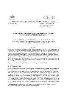 Monitoring and Analysis of Ground Movements in the Babina Post-Mining Area
