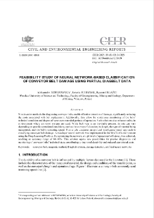 Feasibility Study of Neural Network-based Classification of Conveyor Belt Damage Using Partial DiagBelt Data