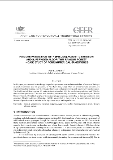Failure Prediction With (pseudo) Acoustic Emission and Supervised Algorithm Random Forest - Case Study of Four Numerical Sandstones