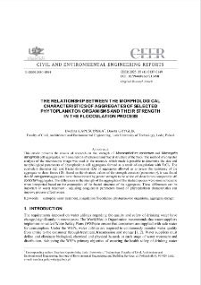 The Relationship Between the Morphological Characteristics of Aggregates of Selected Phytoplankton Organisms and Their Strength in the Flocculation Process