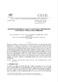 Indoor Environmental Quality and Student Performance in Naturally Ventilated Classrooms