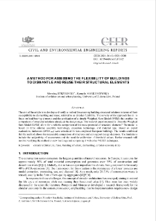 A Method for Assessing the Flexibility of Buildings to Dismantle and Reuse Their Structural Elements