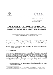 Investments of the Military Accommodation Fund in the Context of Building a Modern State: Architecture, Ideology and Social Space of the Second Polish Republic