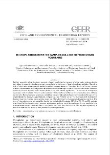 Microplastics in Water Samples Collected from Urban Fountains