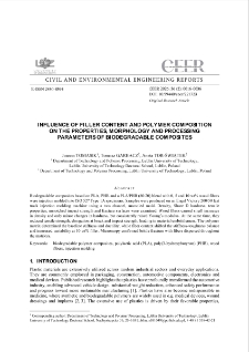 Influence of Filler Content and Polymer Composition on the Properties, Morphology and Processing Parameters of Biodegradable Composites