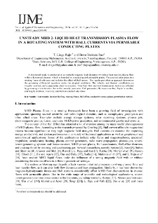 Unsteady MHD 2- liquid heat transmission plasma flow in a rotating system with Hall Currents via permeable conducting plates