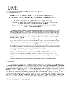 Probabilistic prediction of permeability damage in waterflooding using gaussian process regression