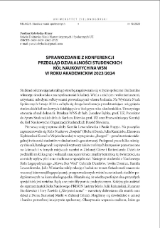 Sprawozdanie z konferencji "Przegląd działalności studenckich k&oacute;ł naukowych na WSN w roku akademickim 2023/2024"
