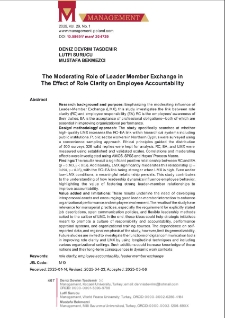 The Moderating Role of Leader Member Exchange in the Effect of Role Clarity on Employee Accountability