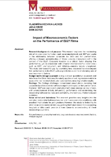 Impact of macroeconomic Factors on the Performance of EU27 Firms