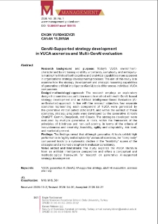 GenAI-Supported strategy development in VUCA scenarios and Multi-GenAI evaluation